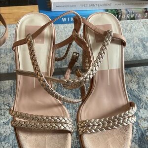 Dolce Vita Rose Gold Braided Strap Sandals